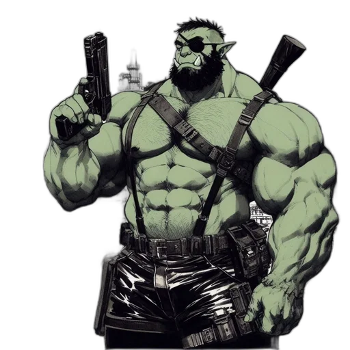 weapon, animal, staff, comic book art transparent PNG cut-out