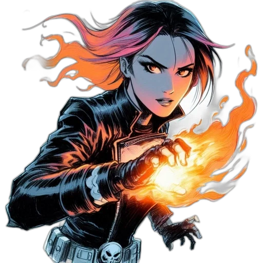 jacket, comic book art, concept art, fantasy art transparent PNG cut-out