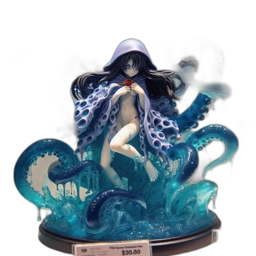 concept art, fantasy art, 3d render, underwater transparent PNG cut-out