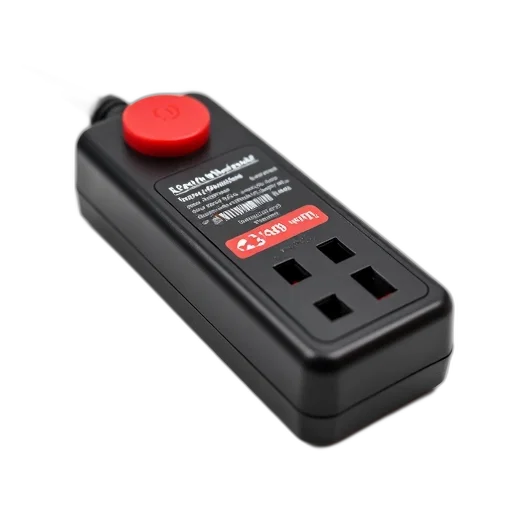 black, surge, protector, red transparent PNG cut-out