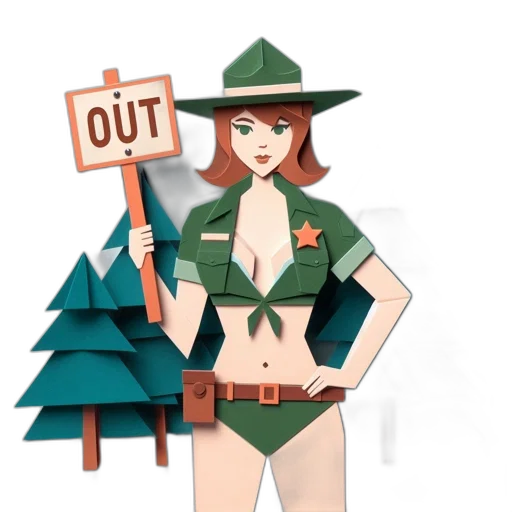 jacket, hat, staff, concept art transparent PNG cut-out