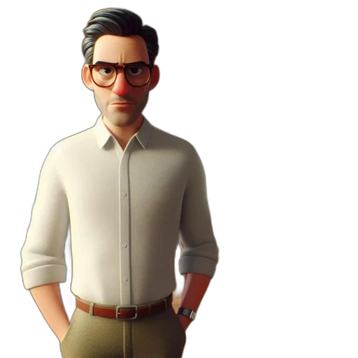 jacket, staff, 3d render, concept art transparent PNG cut-out