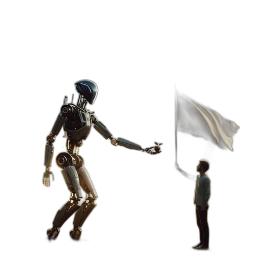robot, weapon, concept art, 3d render transparent PNG cut-out