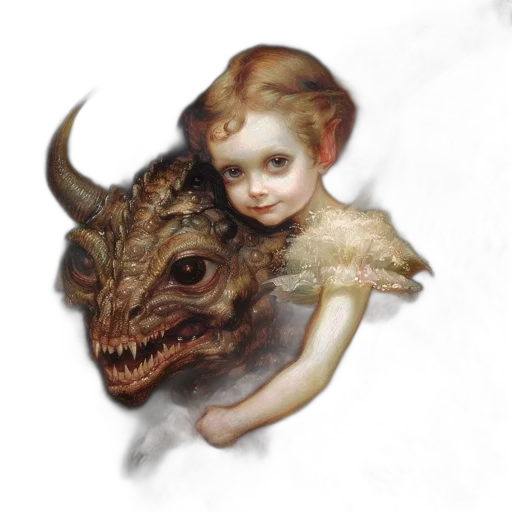 dragon, creature, face, mask transparent PNG cut-out