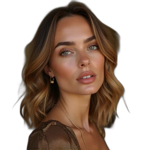 hair, face, staff, jewelry transparent PNG cut-out