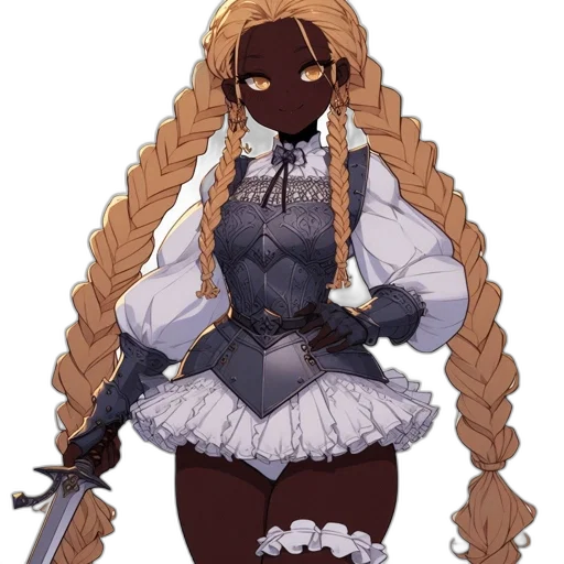 dress, staff, mask, hair transparent PNG cut-out