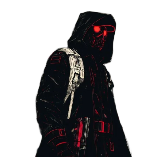 jacket, mask, robot, face transparent PNG cut-out
