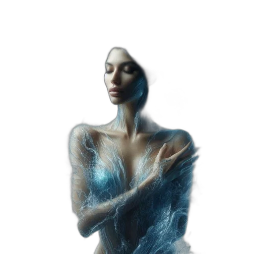 dress, jewelry, creature, face transparent PNG cut-out