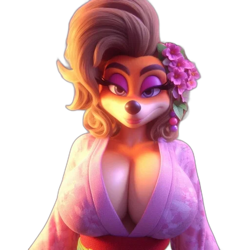 dress, staff, flower, concept art transparent PNG cut-out