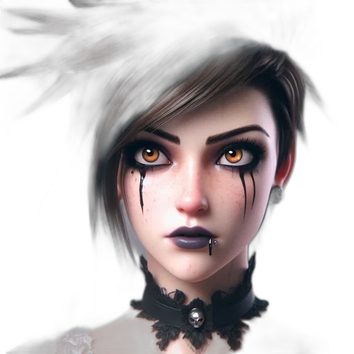face, staff, mask, fantasy art transparent PNG cut-out