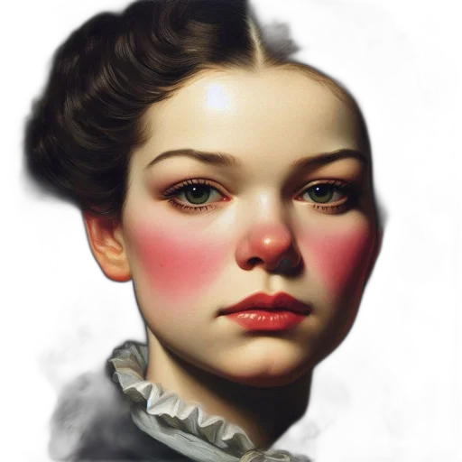 face, crown, photorealistic, oil painting transparent PNG cut-out