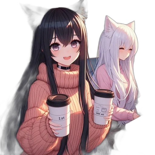 bottle, anime, pixel art, watercolor transparent PNG cut-out
