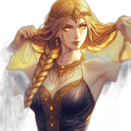 dress, jewelry, crown, fantasy art transparent PNG cut-out
