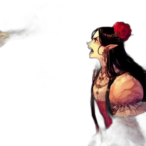 concept art, fantasy art, comic book art, watercolor transparent PNG cut-out