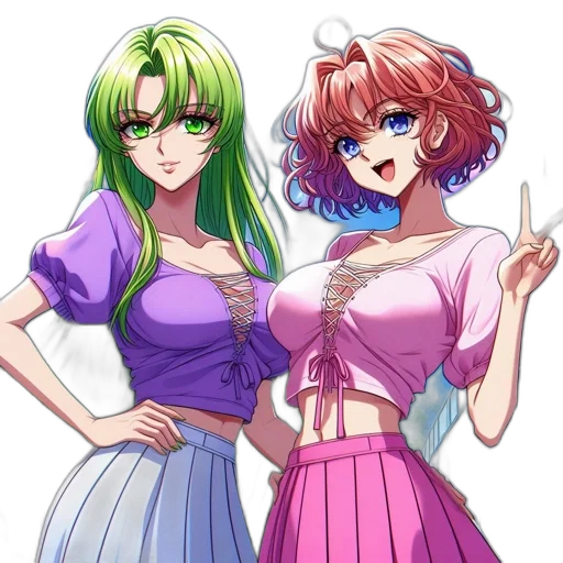 dress, vaporwave, anime, concept art transparent PNG cut-out