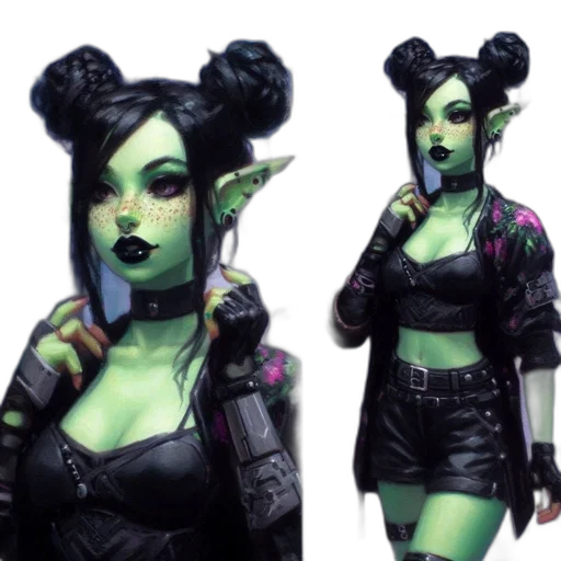 concept art, fantasy art, cyberpunk, comic book art transparent PNG cut-out