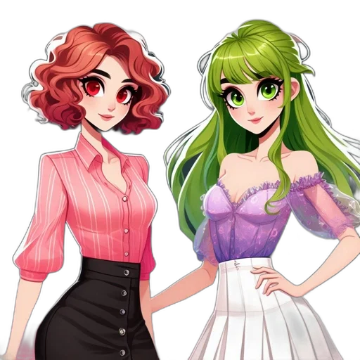 dress, anime, concept art, fantasy art transparent PNG cut-out