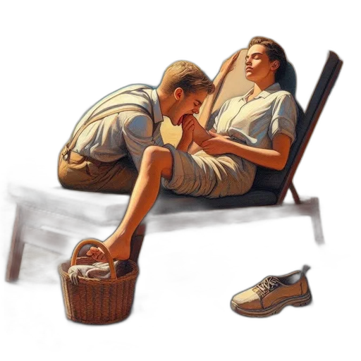 furniture, shoes, concept art, photorealistic transparent PNG cut-out