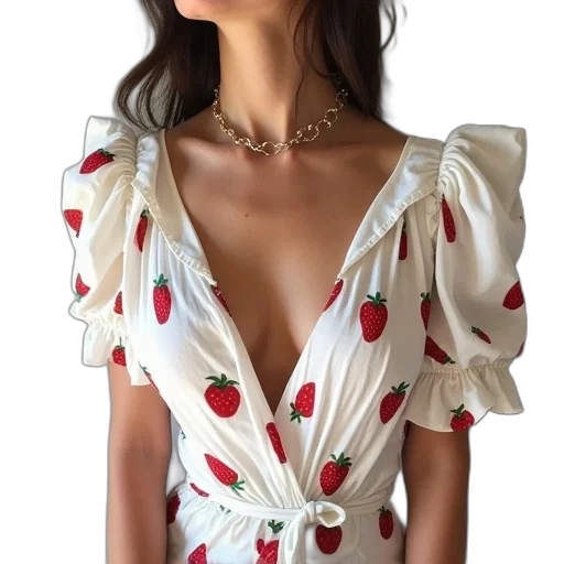 dress, jewelry, white, blouse transparent PNG cut-out