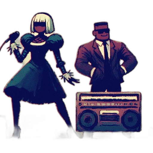 robot, concept art, cyberpunk, pixel art transparent PNG cut-out