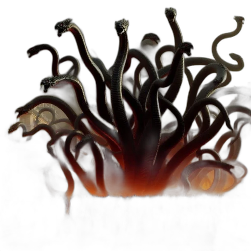 crown, hair, creature, staff transparent PNG cut-out