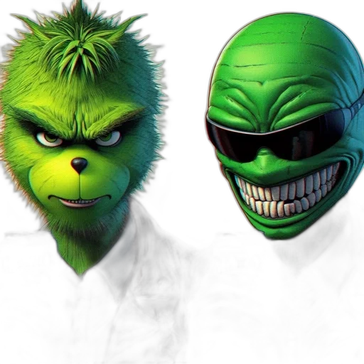 mask, concept art, 3d render, comic book art transparent PNG cut-out