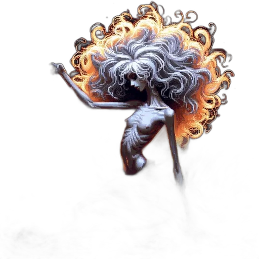 hair, jewelry, crown, staff transparent PNG cut-out