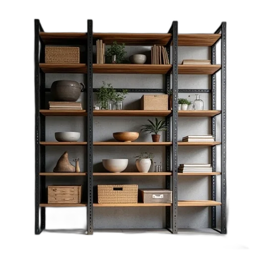 furniture, steel, shelving, made transparent PNG cut-out