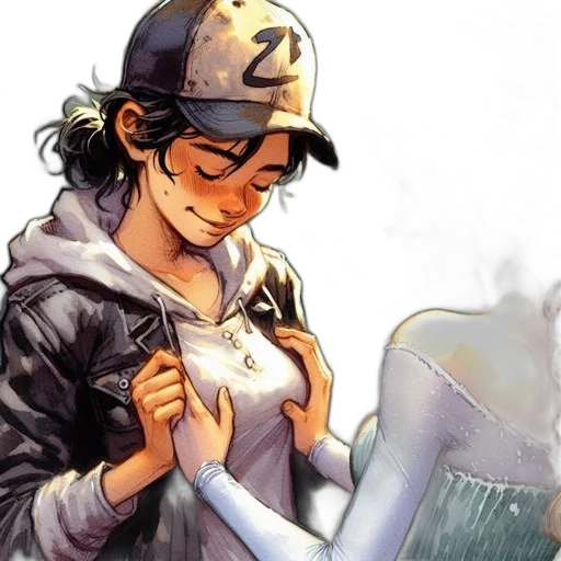 jacket, hat, comic book art, concept art transparent PNG cut-out