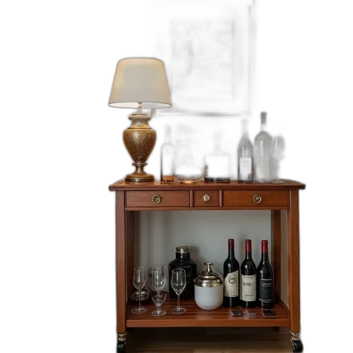 furniture, bottle, 3d render, photorealistic transparent PNG cut-out