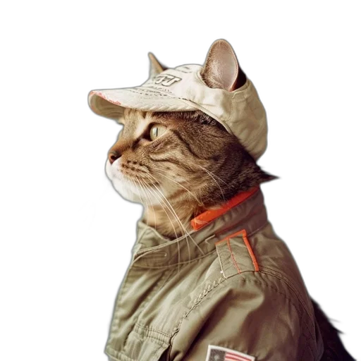 hat, animal, jacket, staff transparent PNG cut-out