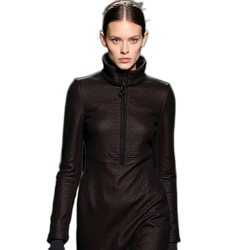 jacket, dress, cyberpunk, dark transparent PNG cut-out