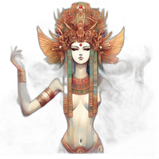 mask, jewelry, staff, crown transparent PNG cut-out