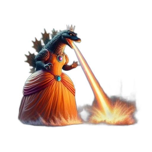 dragon, staff, creature, crown transparent PNG cut-out