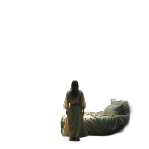 dress, creature, hair, furniture transparent PNG cut-out