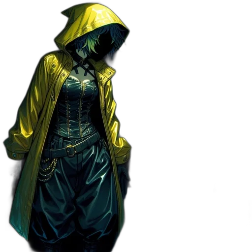 jacket, dress, mask, concept art transparent PNG cut-out