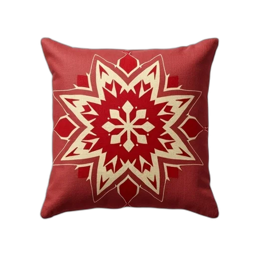 photorealistic, red, beige, patterned transparent PNG cut-out