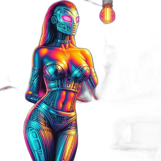 robot, mask, jewelry, dress transparent PNG cut-out
