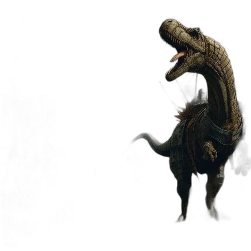 dragon, creature, animal, staff transparent PNG cut-out
