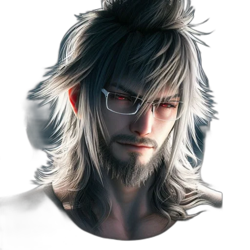 hair, face, mask, staff transparent PNG cut-out
