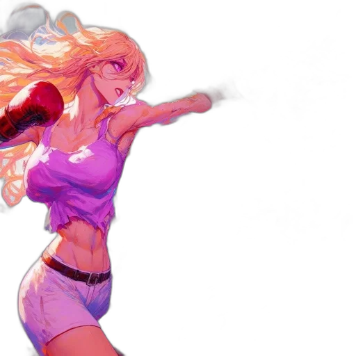 concept art, vaporwave, anime, comic book art transparent PNG cut-out