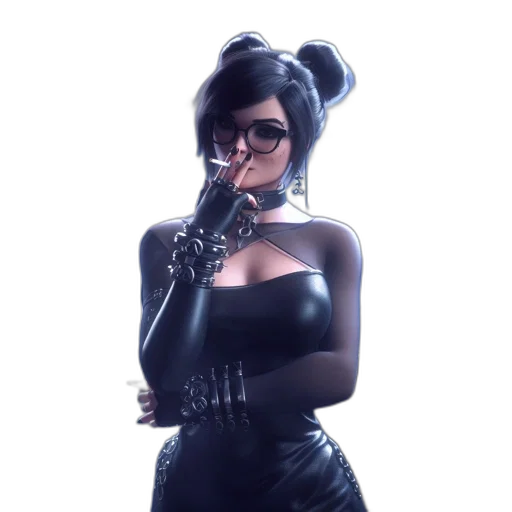 dress, mask, concept art, cyberpunk transparent PNG cut-out