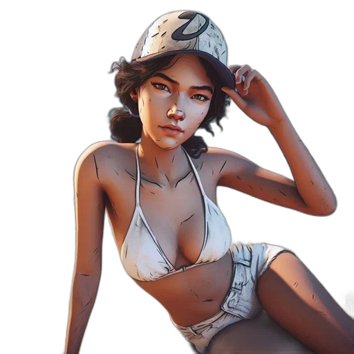 hat, jewelry, dress, photorealistic transparent PNG cut-out