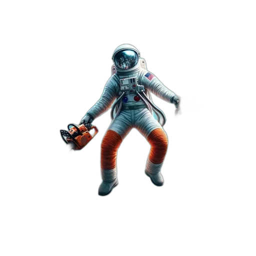 robot, weapon, staff, jacket transparent PNG cut-out