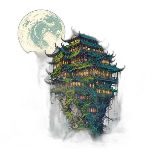 building, dragon, concept art, fantasy art transparent PNG cut-out