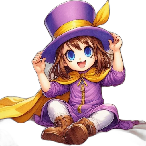 hat, staff, crown, creature transparent PNG cut-out