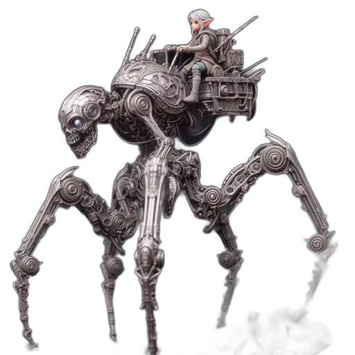 robot, creature, weapon, concept art transparent PNG cut-out