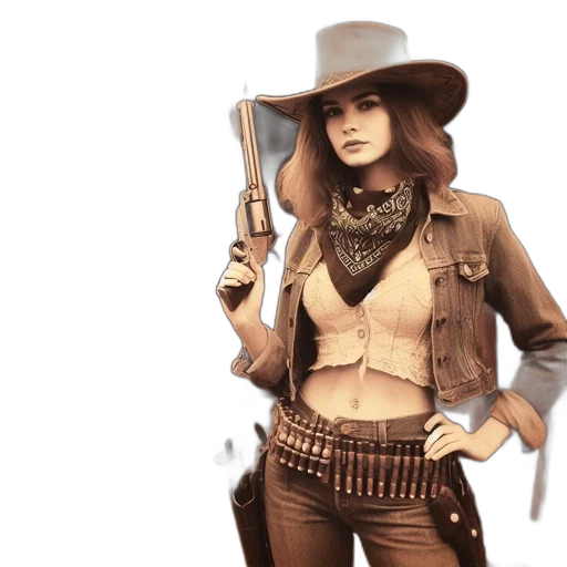 jacket, hat, staff, weapon transparent PNG cut-out