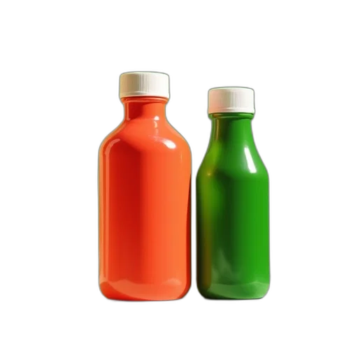 bottle, food, 3d render, photorealistic transparent PNG cut-out