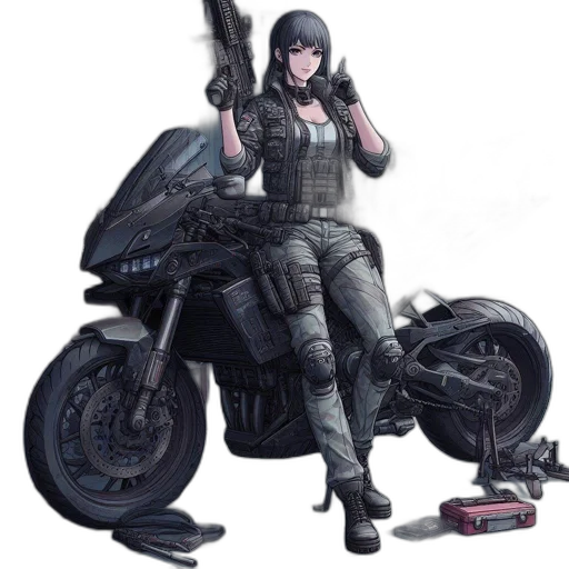 weapon, concept art, comic book art, cyberpunk transparent PNG cut-out